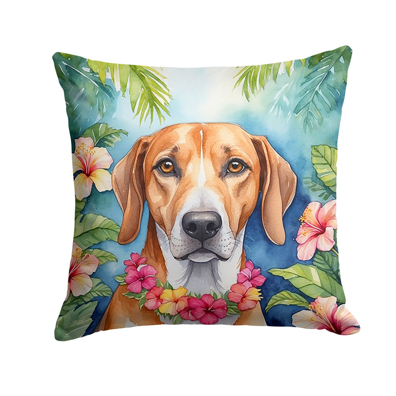American Foxhound Luau Throw Pillow
