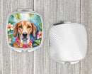 American Foxhound Luau Compact Mirror – Stylish Purse Mirror with Artistic Covers
