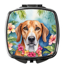 American Foxhound Luau Compact Mirror – Stylish Purse Mirror with Artistic Covers