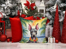 American Hairless Terrier Luau Throw Pillow - 14x14 Decorative Pillow – Art for Your Home & Patio