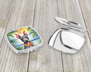 American Hairless Terrier Luau Compact Mirror – Stylish Purse Mirror with Artistic Covers