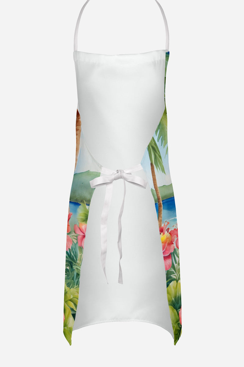 American Water Spaniel Luau Apron – Artist-Designed Kitchen, BBQ & Craft Apron