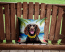 American Water Spaniel Luau Throw Pillow - 14x14 Decorative Pillow – Art for Your Home & Patio