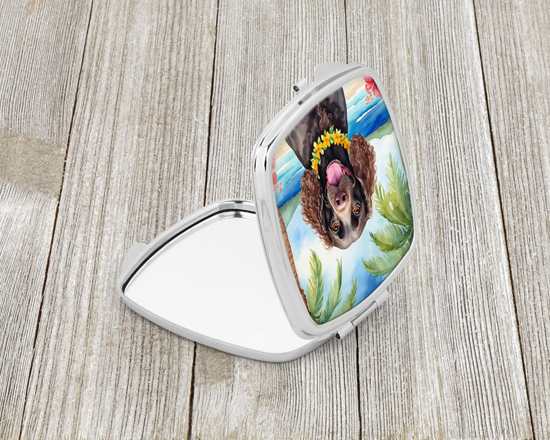 American Water Spaniel Luau Compact Mirror – Stylish Purse Mirror with Artistic Covers