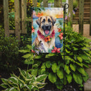 Anatolian Shepherd Luau Garden Flag – Tropical Dog Decor with Hibiscus & Palm Leaves