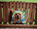 Bloodhound Luau Throw Pillow - 14x14 Decorative Pillow – Art for Your Home & Patio