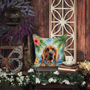 Bloodhound Luau Throw Pillow - 14x14 Decorative Pillow – Art for Your Home & Patio