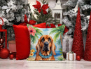 Bloodhound Luau Throw Pillow - 14x14 Decorative Pillow – Art for Your Home & Patio