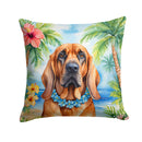 Bloodhound Luau Throw Pillow - 14x14 Decorative Pillow – Art for Your Home & Patio