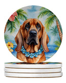 Bloodhound Luau Large Sandstone Coasters Pack of 4