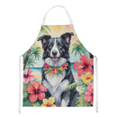 Border Collie Luau Apron – Artist-Designed Kitchen, BBQ & Craft Apron