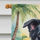 Border Collie Luau House Flag