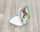 Border Terrier Luau Compact Mirror – Stylish Purse Mirror with Artistic Covers