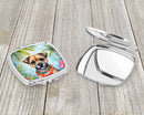 Border Terrier Luau Compact Mirror – Stylish Purse Mirror with Artistic Covers
