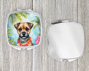 Border Terrier Luau Compact Mirror – Stylish Purse Mirror with Artistic Covers