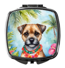 Border Terrier Luau Compact Mirror – Stylish Purse Mirror with Artistic Covers