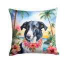 Borzoi Luau Throw Pillow