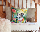 Borzoi Luau Throw Pillow - 14x14 Decorative Pillow – Art for Your Home & Patio