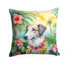 Borzoi Luau Throw Pillow - 14x14 Decorative Pillow – Art for Your Home & Patio