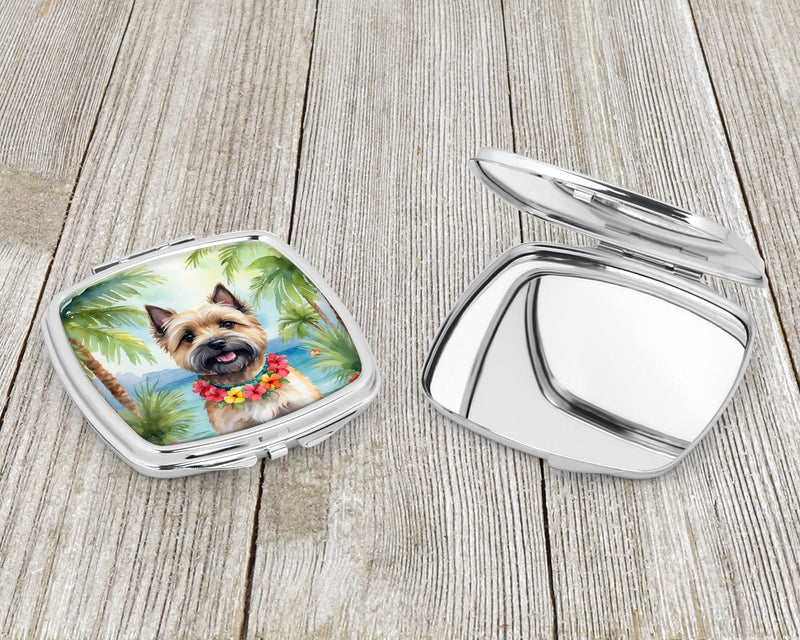 Cairn Terrier Luau Compact Mirror – Stylish Purse Mirror with Artistic Covers