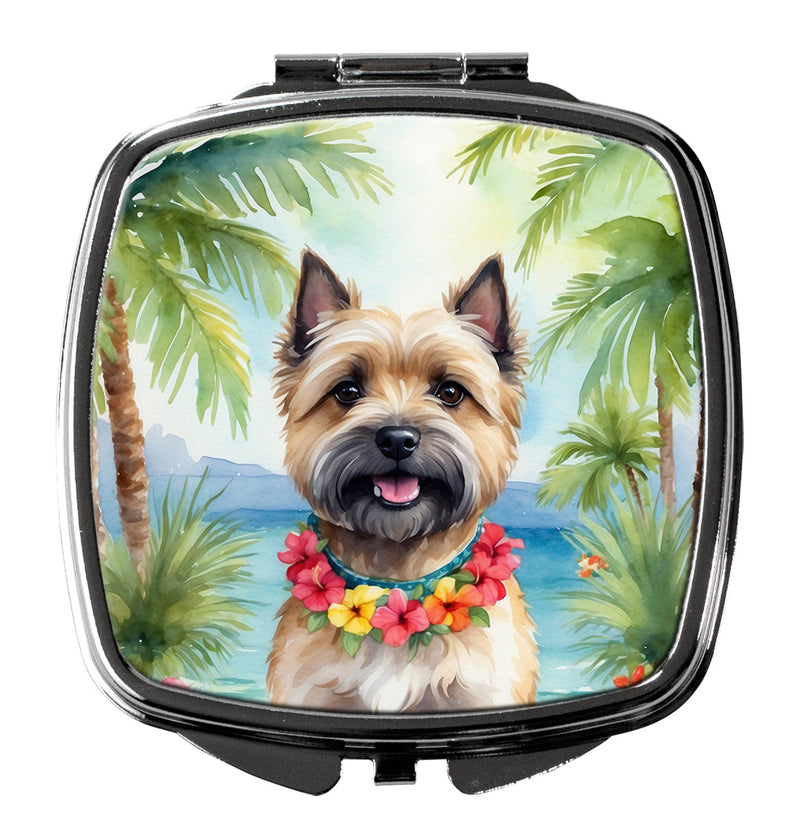 Cairn Terrier Luau Compact Mirror – Stylish Purse Mirror with Artistic Covers