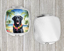 Black Labrador Retriever Luau Compact Mirror – Stylish Purse Mirror with Artistic Covers