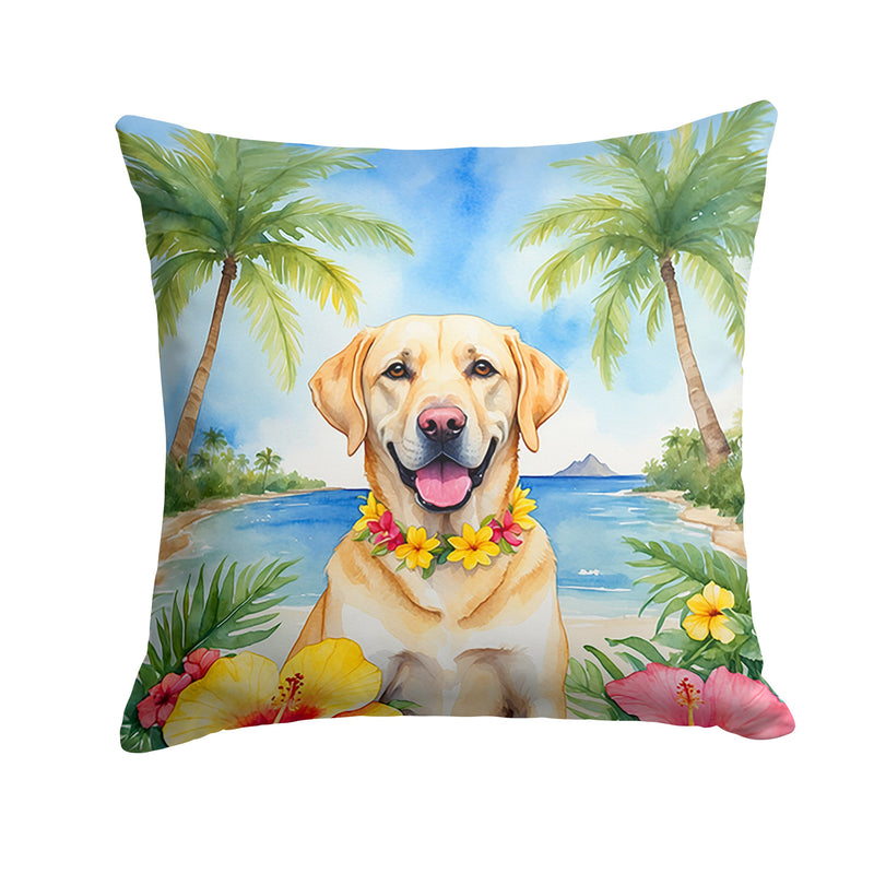 Yellow Labrador Retriever Luau Throw Pillow