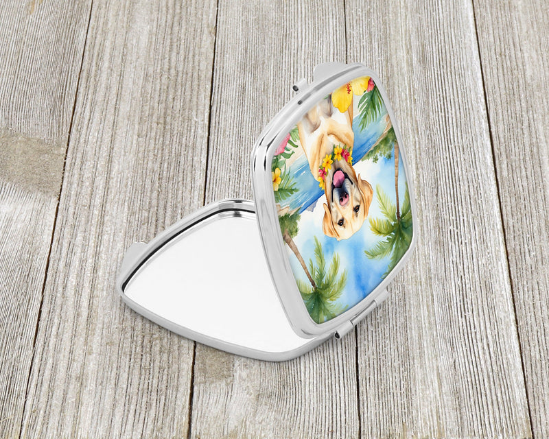 Yellow Labrador Retriever Luau Compact Mirror