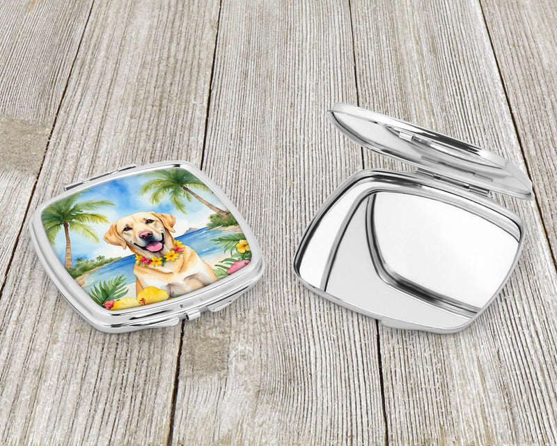 Yellow Labrador Retriever Luau Compact Mirror