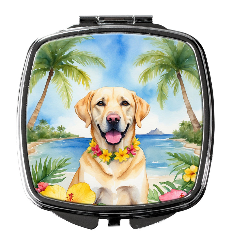 Yellow Labrador Retriever Luau Compact Mirror