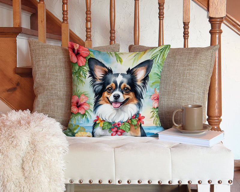 Papillon Luau Throw Pillow