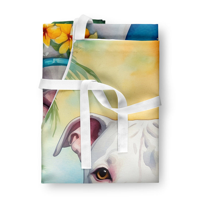 Pit Bull Terrier Luau Apron – Artist-Designed Kitchen, BBQ & Craft Apron