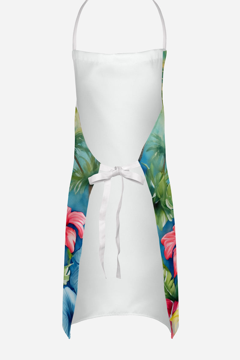 Pit Bull Terrier Luau Apron – Artist-Designed Kitchen, BBQ & Craft Apron