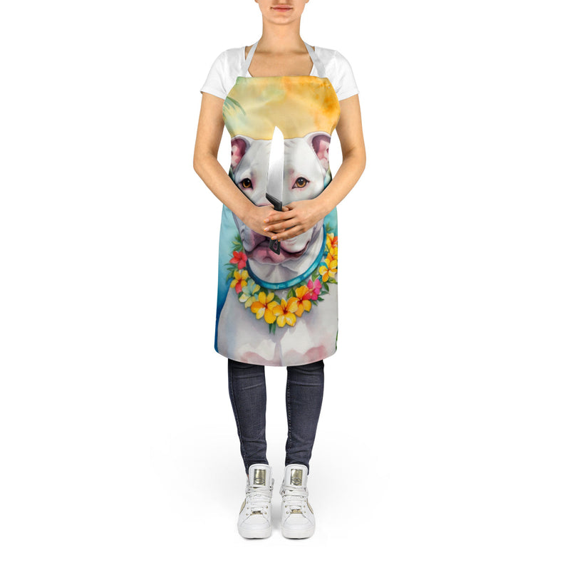 Pit Bull Terrier Luau Apron – Artist-Designed Kitchen, BBQ & Craft Apron