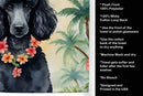 Black Poodle Luau Kitchen Towel