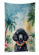 Black Poodle Luau Kitchen Towel