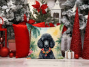 Black Poodle Luau Throw Pillow - 14x14 Decorative Pillow – Art for Your Home & Patio