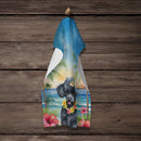Black Poodle Luau Kitchen Towel