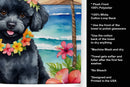 Black Poodle Luau Kitchen Towel