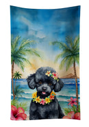 Black Poodle Luau Kitchen Towel