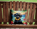 Black Poodle Luau Throw Pillow - 14x14 Decorative Pillow – Art for Your Home & Patio