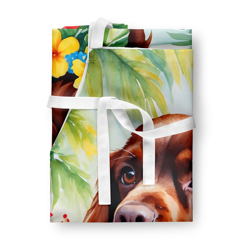 Sussex Spaniel Luau Apron – Artist-Designed Kitchen, BBQ & Craft Apron