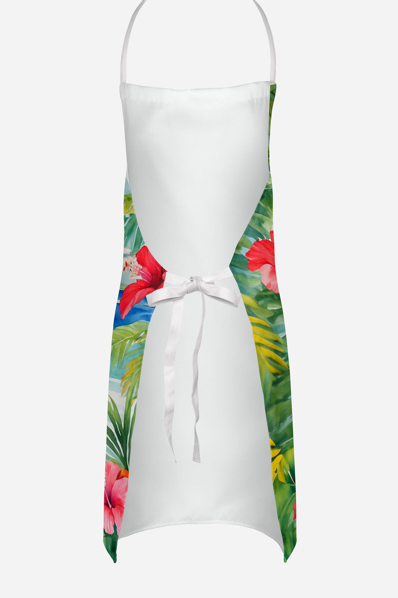 Sussex Spaniel Luau Apron – Artist-Designed Kitchen, BBQ & Craft Apron