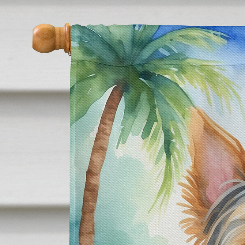 Yorkshire Terrier Luau House Flag