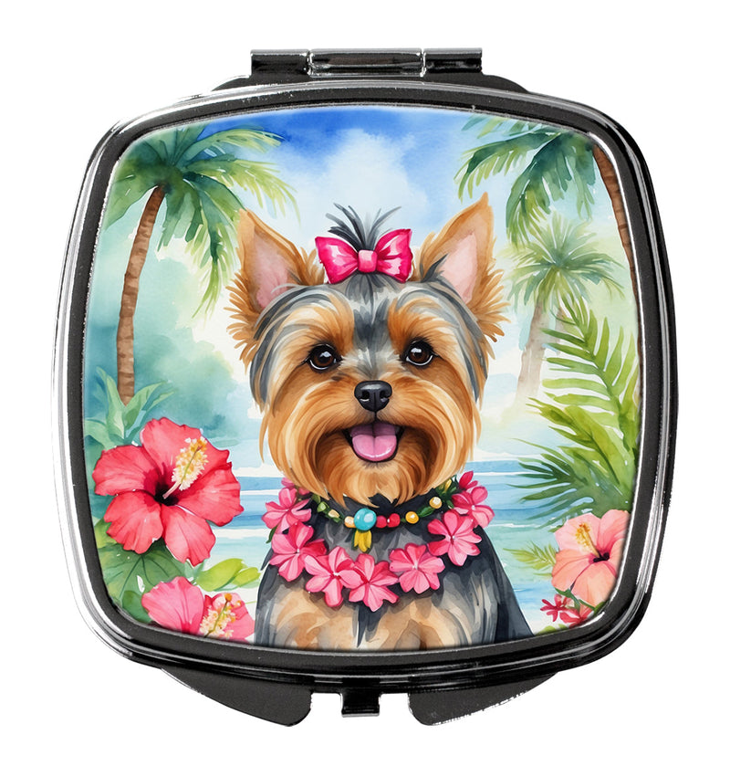 Yorkshire Terrier Luau Compact Mirror