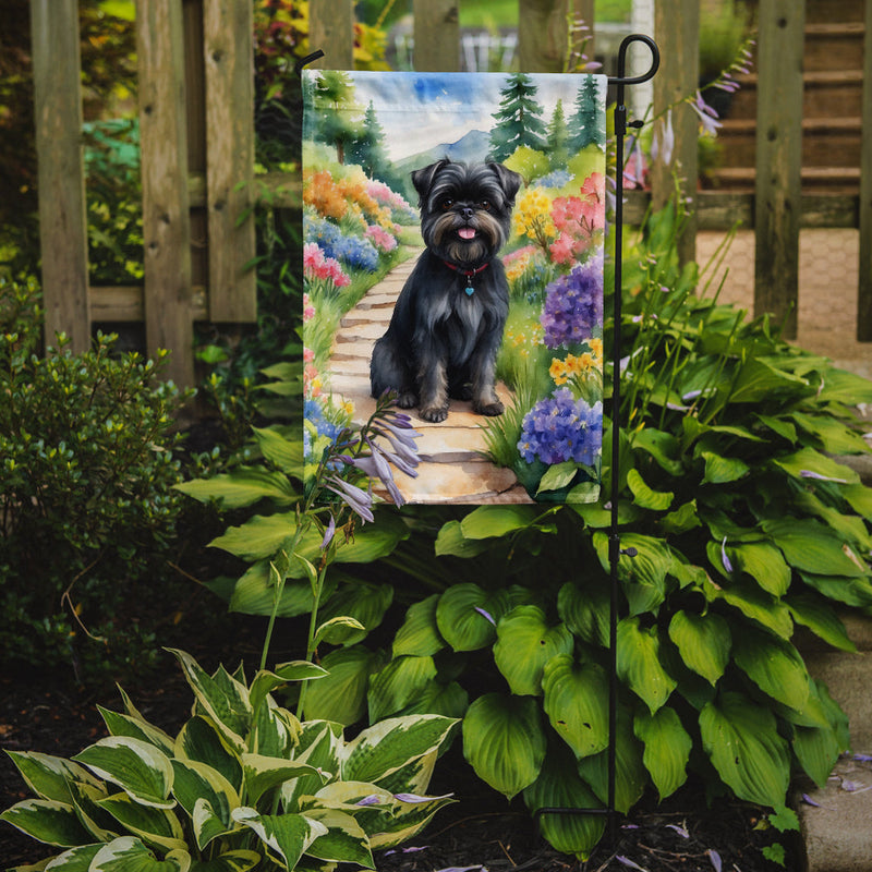 Affenpinscher Spring Path Garden Flag