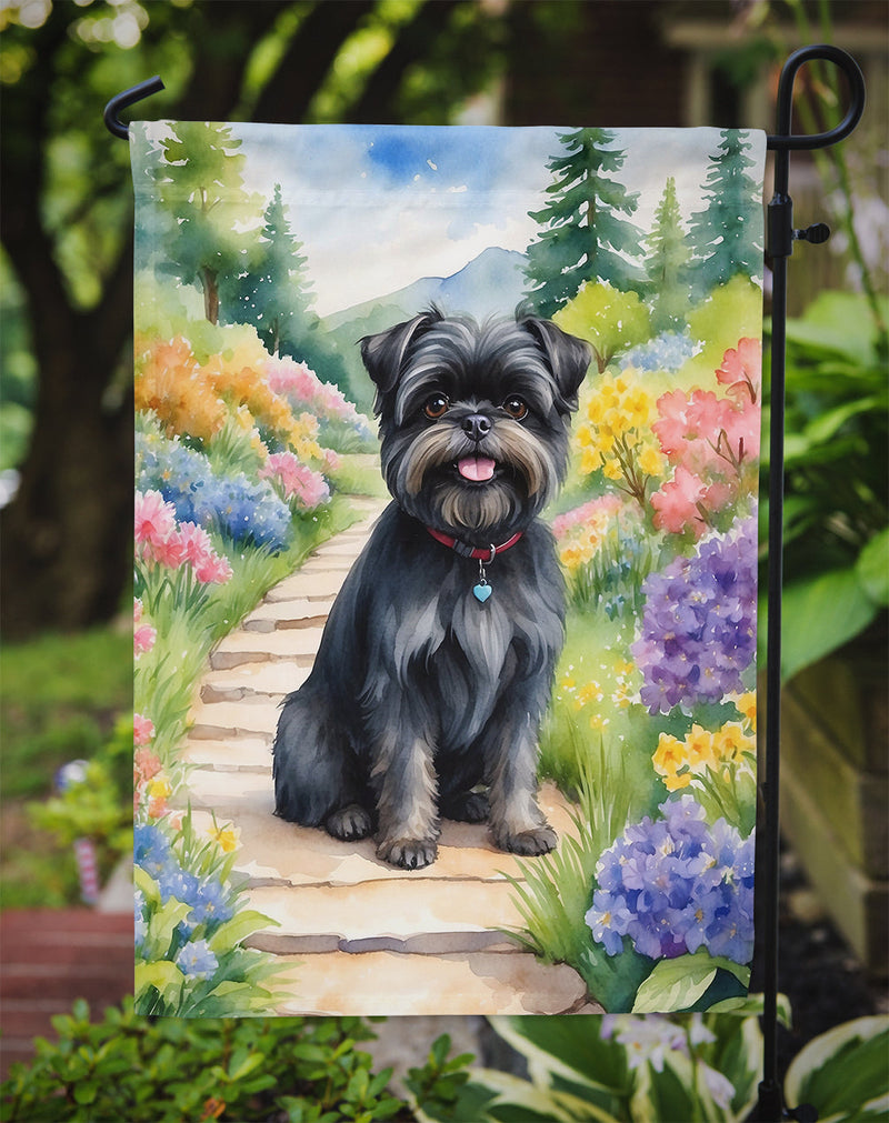 Affenpinscher Spring Path Garden Flag