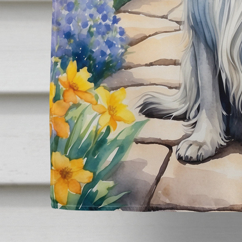 Afghan Hound Spring Path House Flag