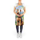 Airedale Terrier Spring Garden Apron – Artist-Designed Kitchen, BBQ & Craft Apron