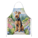 Airedale Terrier Spring Garden Apron – Artist-Designed Kitchen, BBQ & Craft Apron